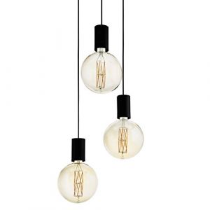 Eglo Suspension POZUETA Noir, 3 lumières - Moderne - Intérieur - POZUETA - Délai de livraison moyen: 2 à 3 semaines. Port gratuit France métropolitaine et Belgique dès 100 €.