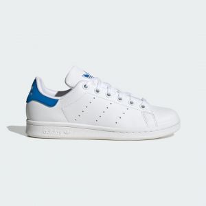 Adidas Originals Stan Smith Enfant - Cloud White / Cloud White / Blue Bird, Cloud White / Cloud White / Blue Bird - Taille 38 2/3