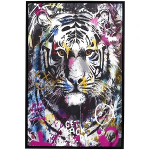 The home deco factory Tableau décoratif Animal coloré 60 x 90 cm Tigre