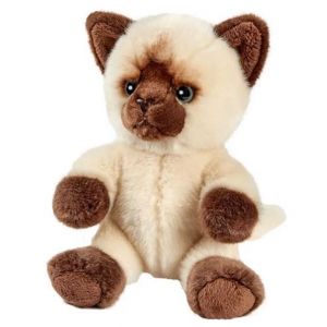 Peluche chat siamois - 17 cm - Anima