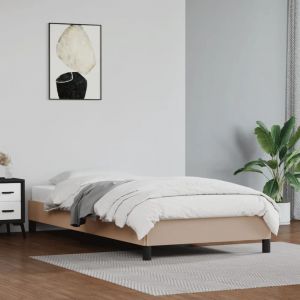 VidaXL Cadre de lit Cappuccino 90x190 cm Similicuir