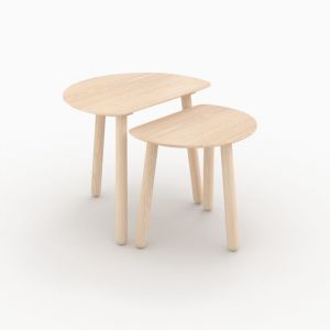 Tables gigognes en bois de frêne - montaine