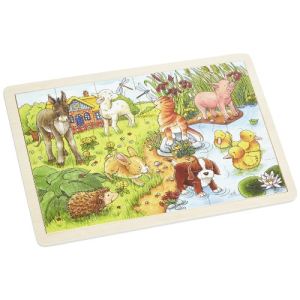 Goki 57890 - Puzzle Bébés animaux II 24 pièces