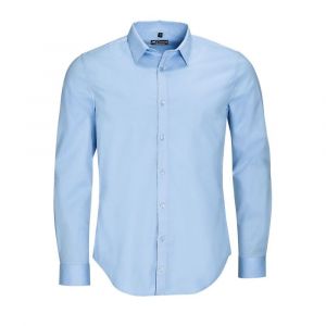 Image de Sol's Chemise Homme Stretch Manches Longues BLAKE Bleu clair 01426 - Taille S