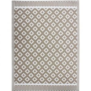 Alecto NATOU GEO Tapis d'intérieur et d'extérieur - PVC - 180 x 240 cm - Beige
