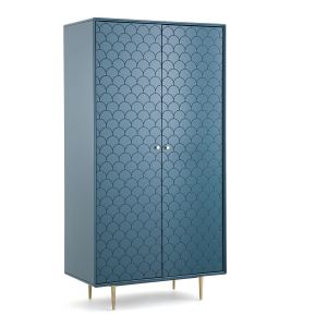 Armoire 2 portes, Luxore Bleu De Prusse Taille Taille Unique