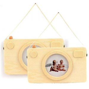 Graine Créative 2 cadres photo en bois - Appareil photo Polaroïd 20 x 12 cm