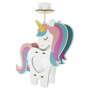 Dalber Suspension chambre d&rsquo;enfant Unicorns noir avec fen&ecirc;tre blanche - 41597