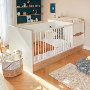 Galipette Lit Compact 70 x 140 Evolutif CELESTE l206 H92 P112 Gris