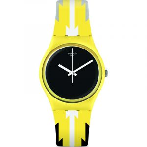 Swatch Mixte Adulte Analogique Montre avec Bracelet en Silicone GJ140