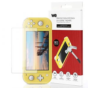 WE Protection d'écran Nintendo Switch Lite en Verre Trempé - Vitre Ultra Resistant 9H - Anti-Rayures Transparent - avec kit de Nettoyage