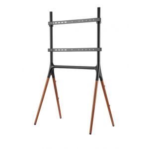 Image de Tr&eacute;pied pour moniteur de t&eacute;l&eacute;vision, conception de chevalet de studio, jusqu'&agrave; 70 pouces, Noir/Brun