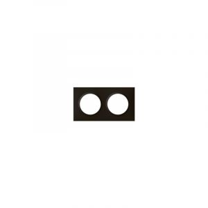 Legrand Plaque carr&eacute;e dooxie 2 postes finition noir (600892)