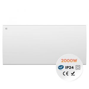 CIARRA Radiateur Électrique Fixé Inertie Sèche Céramique 2000W Surface de Chauffe 30m2 4 Modes Programmable LCD Thermostat