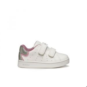 Geox Chaussures b eclyper a - vit.sin+ver.glit enfant blanc/rose