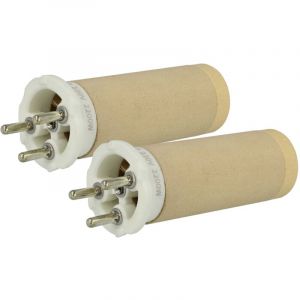 Vhbw 2x &Eacute;l&eacute;ment chauffant compatible avec Leister MISTRAL UNIDRIVE 500, UNIFLOOR 500 pistolet soudeur &agrave; air chaud - 2200 W, c&eacute;ramique, 3,15 x 9,1 cm