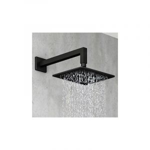 Cristina Ondyna Pomme de douche Noir mat slim laiton carré SD25013
