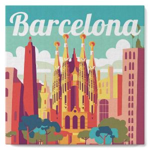 Mini peinture au numéro : Sagrada à Barcelone - toile tendue sur chassis