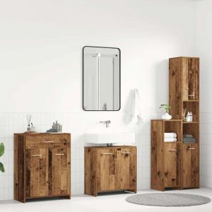 VidaXL Ensemble de meubles salle de bain 4 pcs bois d'ingénierie