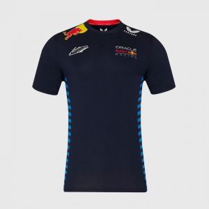 Red Bull T-shirt officiel Homme Oracle Teamline Max Verstappen - Bleu