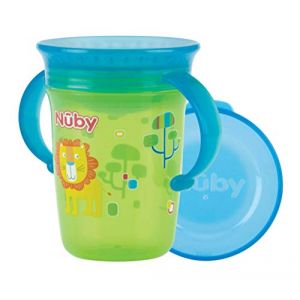 Nûby Gobelet magique 360° avec anses - 240 ml - Vert - 6 mois +