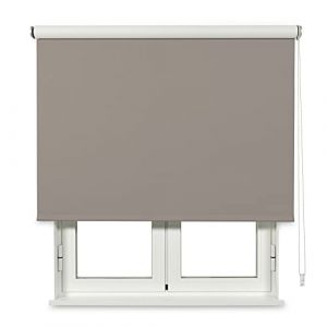VIEWTEX | Store Enrouleur occultant Isolant Thermique Opaque Solpor Brun 150 X 250cm| Fabriqué en Europe | 5 Ans de Garantie