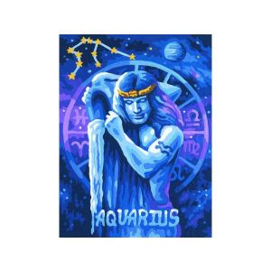 Image de Schipper Les signes astrologiques Verseau peinture aux numéros