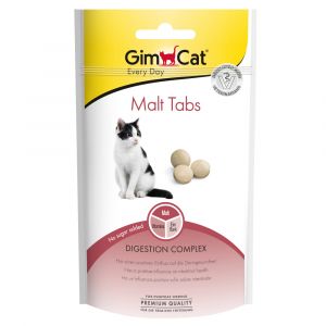 GimCat Malt Tabs - Snack fonctionnel pour chats avec une influence positive sur la santé intestinale - 1 sachet