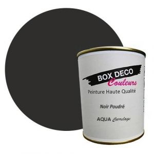 Noir Poudr&eacute;-Peinture carrelage et fa&iuml;ence murale &agrave; base de laque polyur&eacute;thane mono-composante aspect velours-satin Aqua carrelage - 750 ml