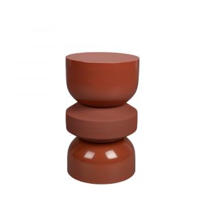 Dutchbone Table d'appoint ronde en métal ø29cm - Terracotta