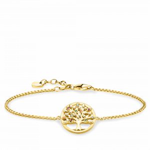 Image de Thomas Sabo Bijoux Femme Paradise Colours Yellow Gold Tree of Love Bracelet A1868-488-7-L19V