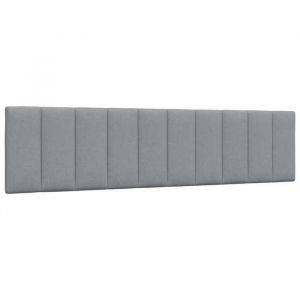Image de VidaXL Coussin de t&ecirc;te de lit gris clair 200 cm tissu 4019184