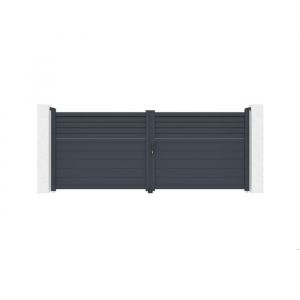 Casanoov - Portail battant 3,5m carpatia H.140cm alu + motorisation hicker B200