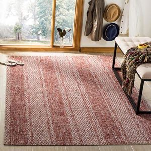 Safavieh Rafal Grand Tapis de Salon rectangulaire pour Une Utilisation en intérieur, Polypropylène, Beige Clair/Terracotta, 90 X 150 cm