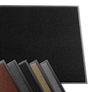 Vounot Tapis de Porte Paillasson d'Entree Interieur et Extérieur Tapis Antidérapant et Anti-Poussière Tapis d’entrée Imperméable Lavable 90x150cm Noir