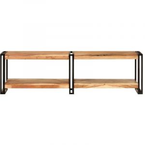 VidaXL Meuble TV 140x30x40 cm bois d acacia massif
