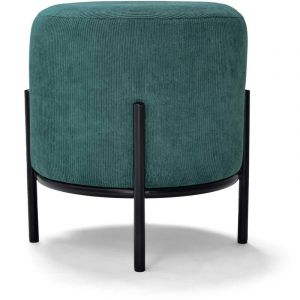 Frankystar - bonn velvet - Petit pouf rond en velours c&ocirc;tel&eacute;