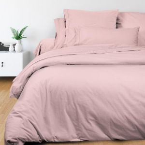 Soleil d'Ocre Housse de couette Camille - Coton percale - 220 x 240 cm - Rose