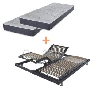 Ebac Lit électrique + S50 matelas Louxor 2x1 places