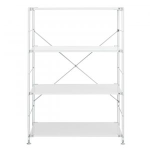 &Eacute;tag&egrave;re en acier gris clair - Large, moyenne