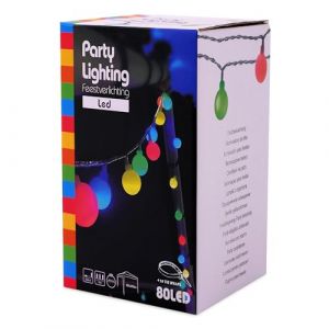 Party Lighting 80 LED colorées - éclairage de gazebo - modèle : bloc d'alimentation