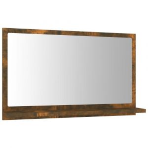 Miroir de bain 60 x 10,5 x 37 cm bois d'ing&eacute;nierie marron 02_0006894
