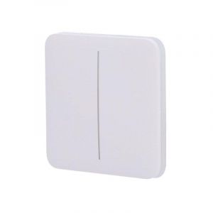 Ajax Interrupteur Intelligent SoloButton 2-gang C&acirc;bl&eacute; R&eacute;tro&eacute;clairage LED Compatible
