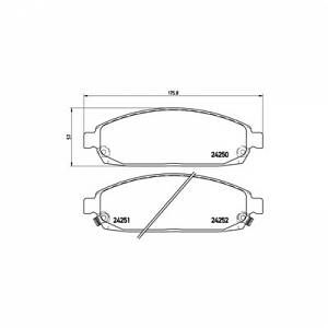 Brembo 4 plaquettes de frein P37010