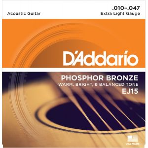 Image de D'Addario EJ15 jeu de cordes pour guitare folk