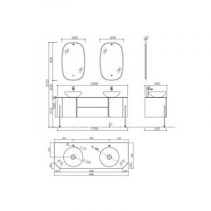 Distribain Meuble de salle de bain Blanc STARZA Blanc - Blanc