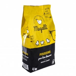 Magalli Aliment complet pour poussin en sac jaune de 4 kg