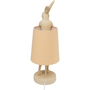 Kare Design Lampe Animal lapin 50cm beige et p&ecirc;che