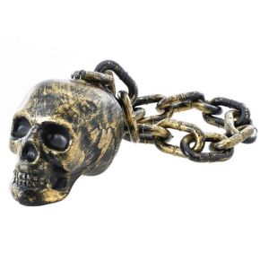Ruedelafete Chaine avec T&ecirc;te de mort, Or
