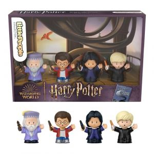 Mattel Fisher-Price Little People Collector Coffret Harry Potter et le Prince de sang mêlé en édition spéciale pour les adultes et les fans, avec 4 figurines présentées dans un emballage à exposer